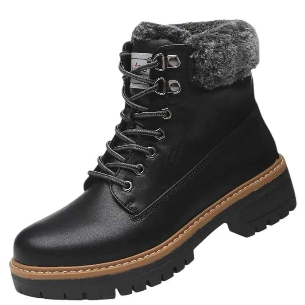 Anjou Femme Black and Gray Winter hiking ,walking Boots